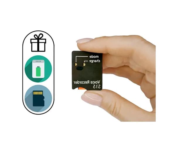 Мини диктофон для записи разговоров Soroka-15.3 (Luxe) + ПОДАРКИ (Powerbank + microSD 32Gb)