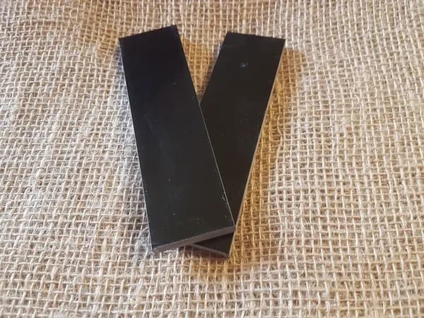 G10 плашки цвет чёрный. Комплект плашек 130*40*8мм, 2шт.