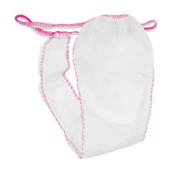 Трусики "Tanga"женские, одноразовые, для процедур, белые, 25шт./в пакете