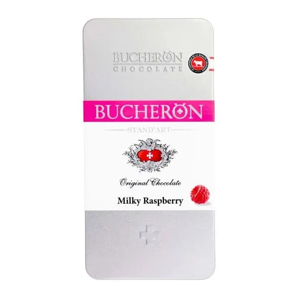Шоколад молочный с кусочками малины Bucheron Standart 100г