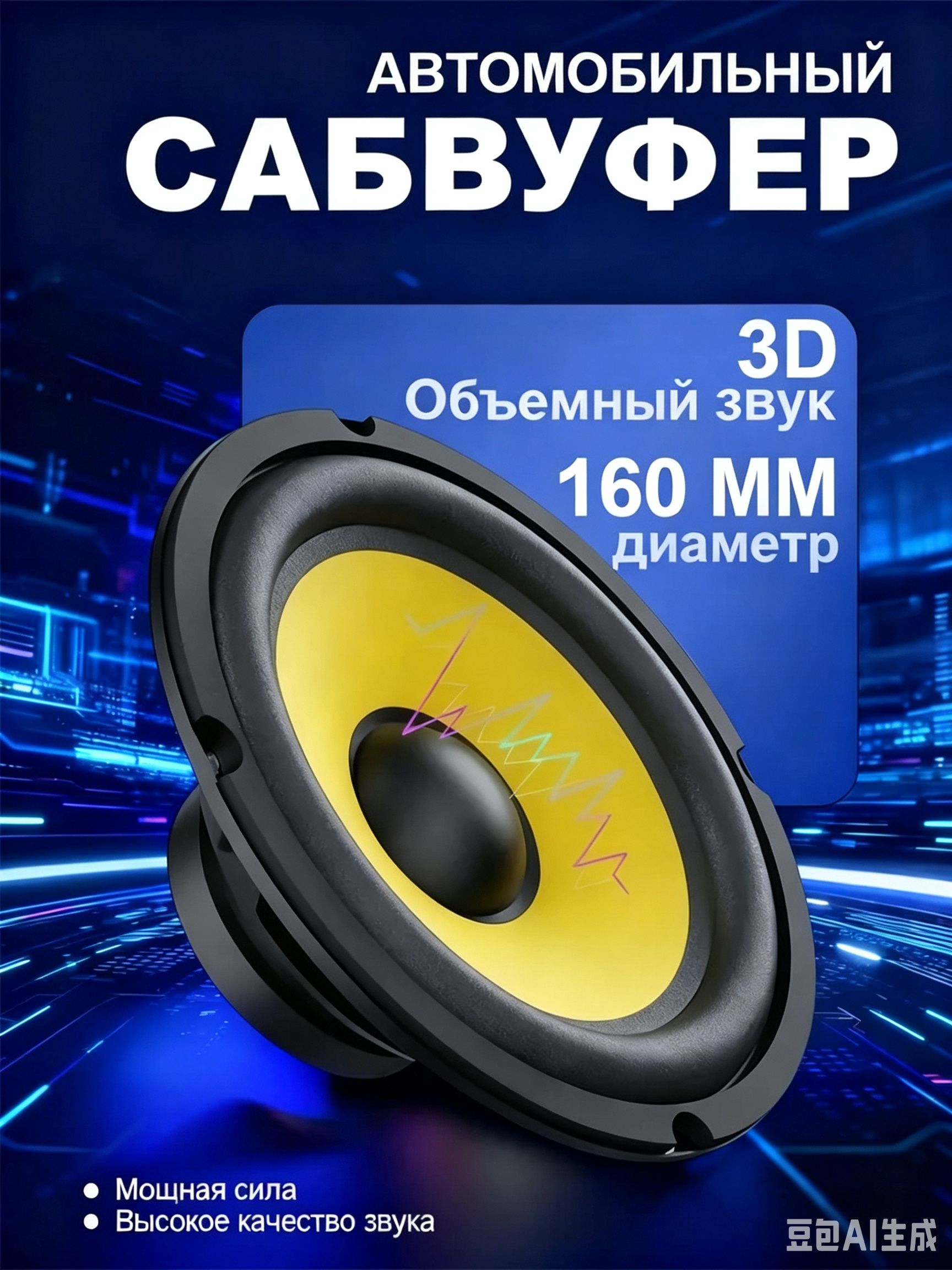 Колонки автомобильные, 16 см (6 дюйм.)