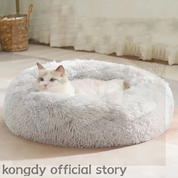Подстилка для домашних кошек зимняя теплая с длинным ворсом, устойчивая к загрязнениям