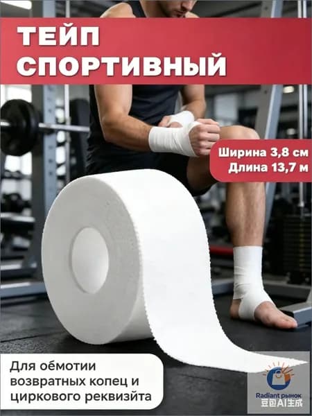 Атлетическая лента 3.8см Х 1000 см