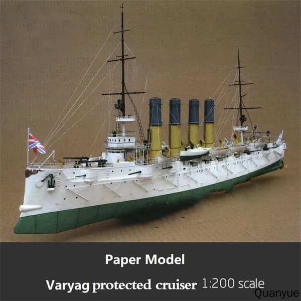 бумажная модель российского крейсера "Варяг" в масштабе 1: 200, коллекция моделей, 65*8*30 см