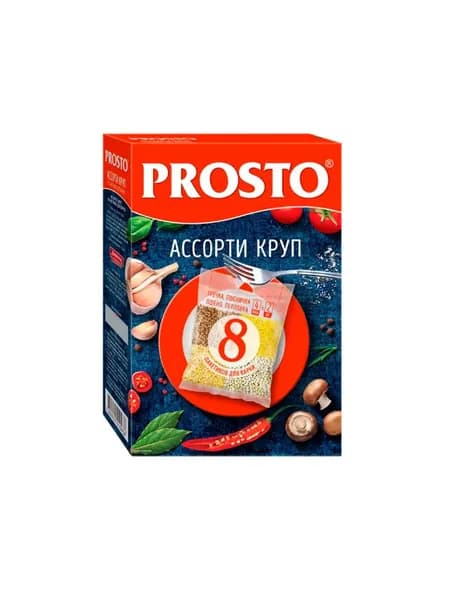 Prosto Ассорти круп: греча, пшено, пшеничка, перловка, 500 гр