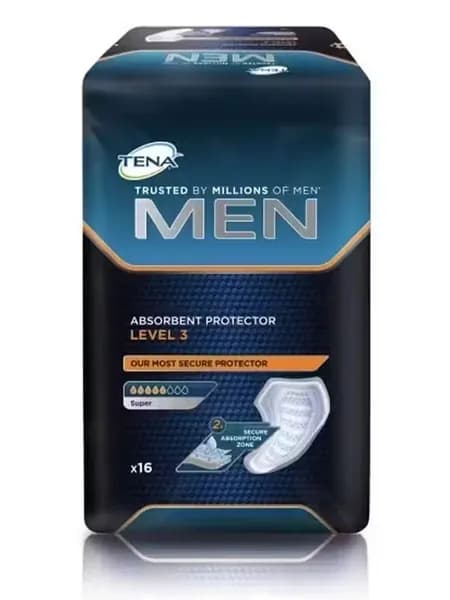 Прокладки урологические для мужчин Tena Men Level 3 Super, 5 капель, 800 мл, 1 упаковки, 16 штук