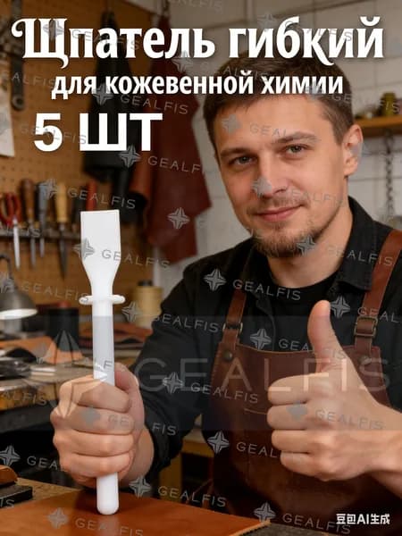 Шпатель для клея гибкий для кожевенного дела и химии аппликатор для нанесения клея на кожу и урез набор 5 шт инструменты для мастерской и рукоделия
