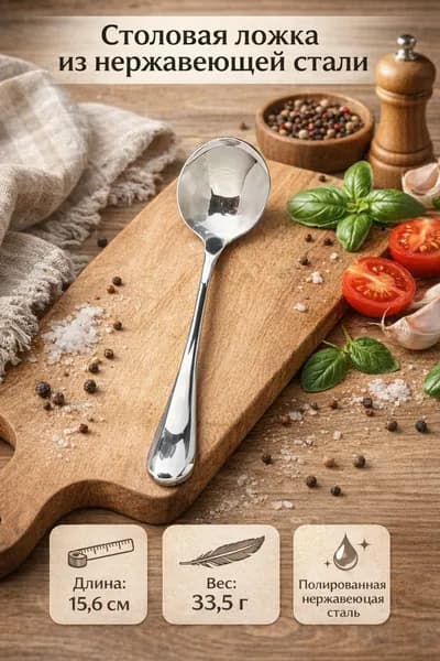 Ложка для салата 1 предм. серебристый