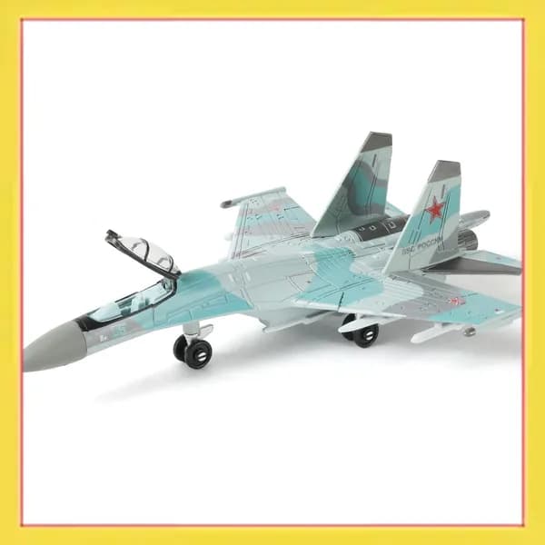 Модель истребителя Су-35С SABANAS 1:100, быстросборная пластиковая военная модель самолёта с подставкой, 25 деталей