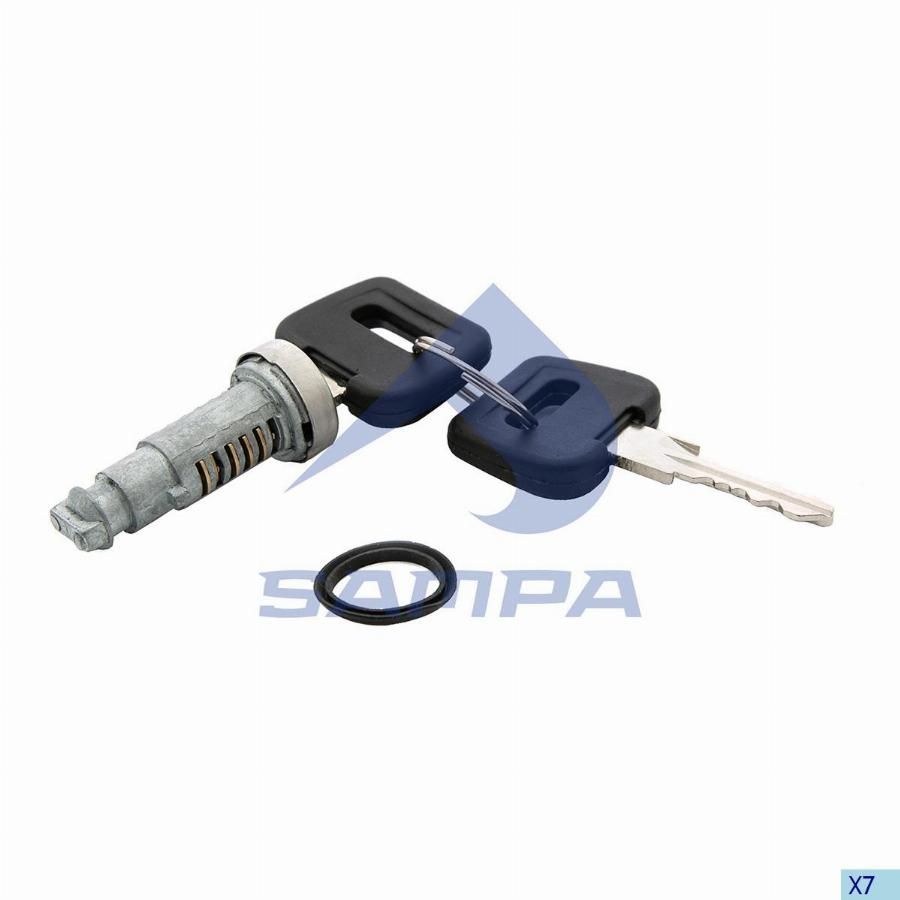 Личинка замка двери 2 личинки 2 ключа DAF F, CF, 65, 75, 85, 95, XF95, 105 (Sampa)