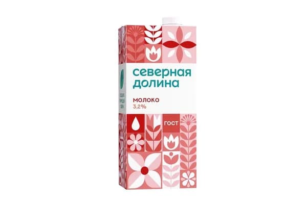 Молоко Северная Долина ультрапастеризованное 3,2% 950 г