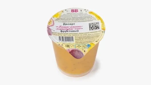 Десерт фруктовый "Банан-ананас-маракуйя-чиа" 140 г
