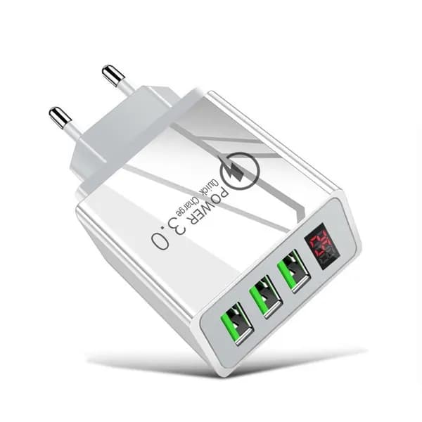5V3.1A-3USB быстро зарядное устройство черный