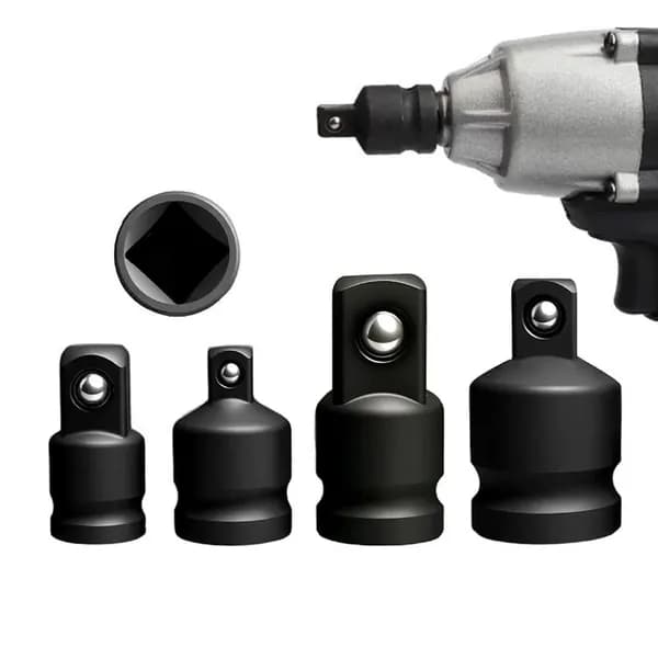 Набор ударных переходников для головок с пазом (4 шт.), адаптеры гайковерта 1/4", 3/8", 1/2" из стали Cr-V