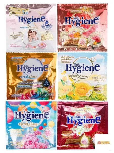 Hygiene Парфюмированный кондиционер для мягкости белья Микс пробников, набор 6 шт по 20 мл