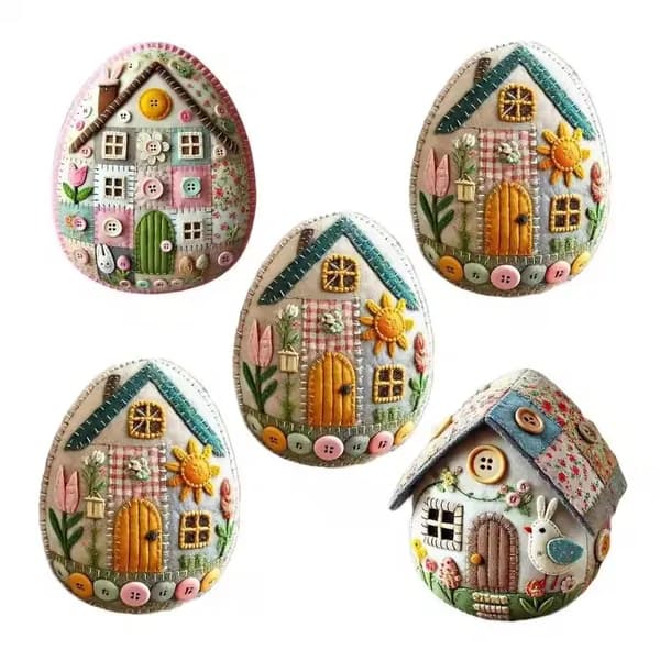 Яичный домик из лоскутного войлока своими руками Тип B Материальная упаковка