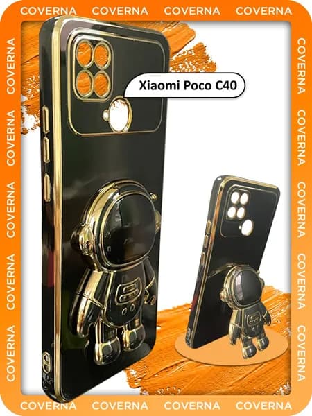 Чехол подставка с объемной фигуркой попсокет на Xiaomi POCO C40 на Поко С40