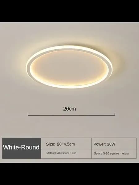 Потолочный светильник White-Round, Warm White, 20cm