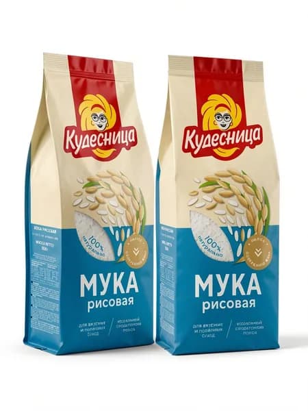 Рисовая мука Кудесница, 2 шт по 500 г