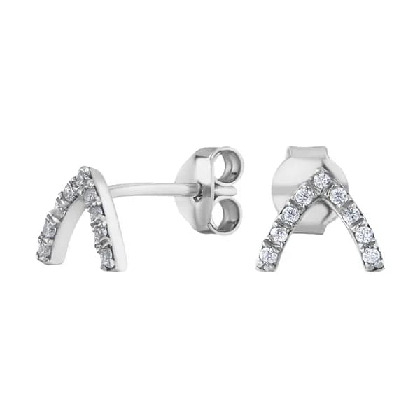 Серьги женские серебро 925 гвоздики дорожки с фианитами