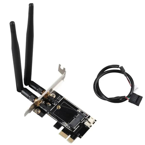 (S T N Z) Настольный беспроводной адаптер Wi-Fi Bluetooth совместим с сетевой карты Карта расширения PCIe на M.2 Адаптер NGFF
