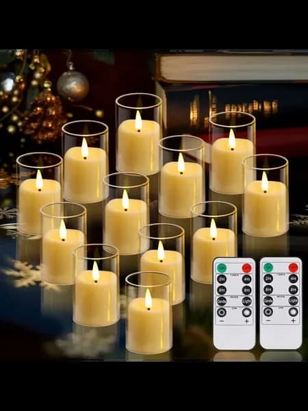Электронные свечи ЧОРНАЯ 3D WICK с пультом и таймером 6PC G