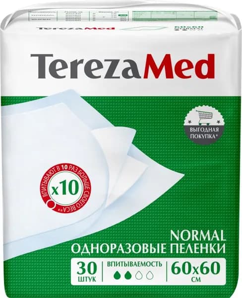 Пеленки Terezamed Normal одноразовые 60*60см 30шт