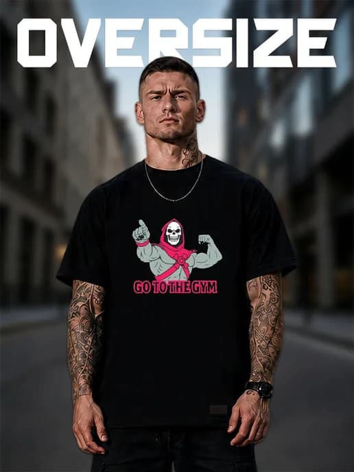 Футболка оверсайз для зала GYM креатин тренболон creatine