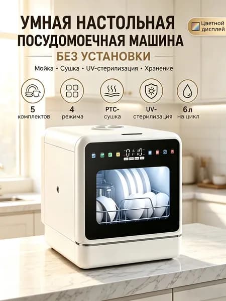 Посудомоечная машина HF-XWJ01-MQ_HF-XWJ001-MQ, белый