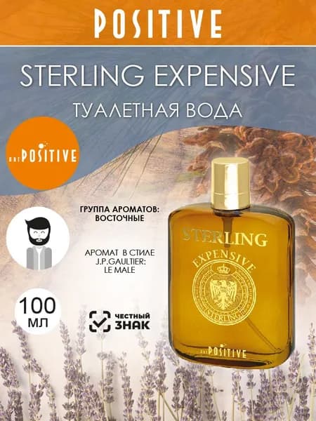 art POSITIVE Туалетная вода мужская STERLING EXPENSIVE, восточный аромат 100 мл