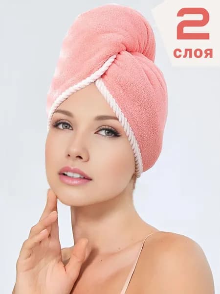 Полотенце для ванной 40x60 см, микрофибра, розовый, 1 шт