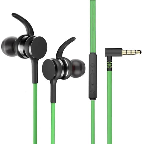 Проводные наушники-вкладыши с микрофоном, Зеленый - 3.5mm