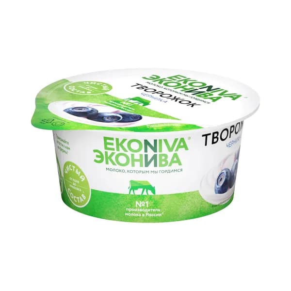 Творожок черника 5%, 125 г, ЭкоНива