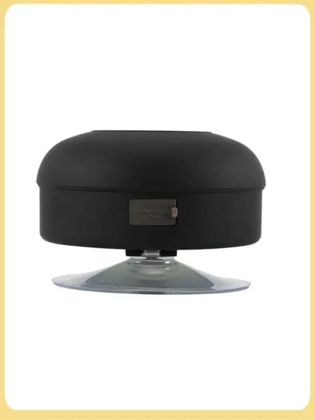 Миниатюрная bluetooth-колонка с LED-подсветкой, водостойкая, с присоской и микрофоном для душа/ванной/пляжа