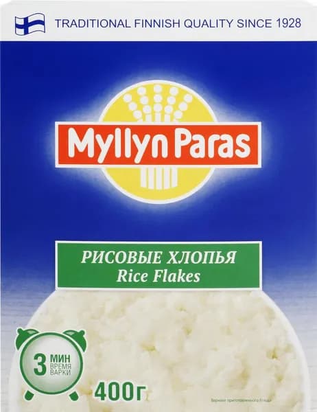 Хлопья рисовые MYLLYN PARAS, 400г