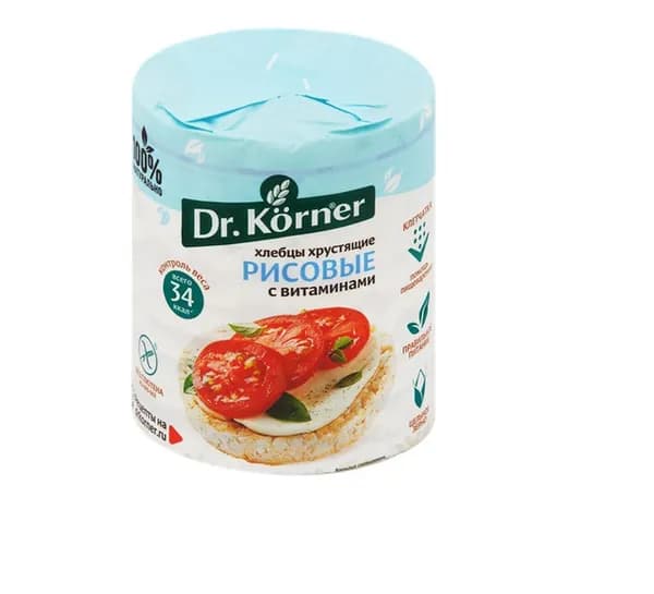 Dr. Korner Хлебцы Рисовые с витаминами, 100гр
