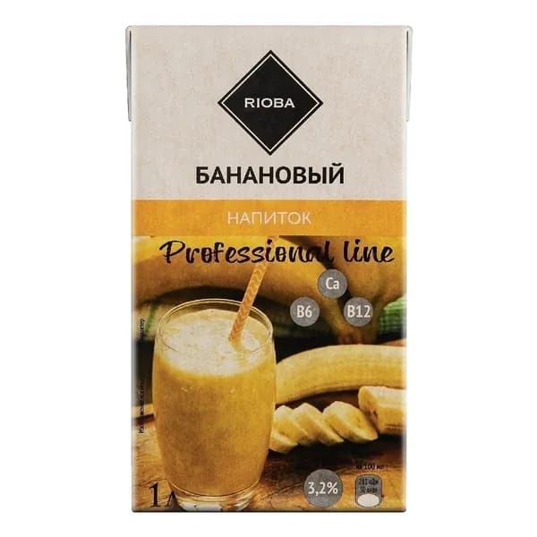 Напиток кокосовый Rioba банан 2% 1 л