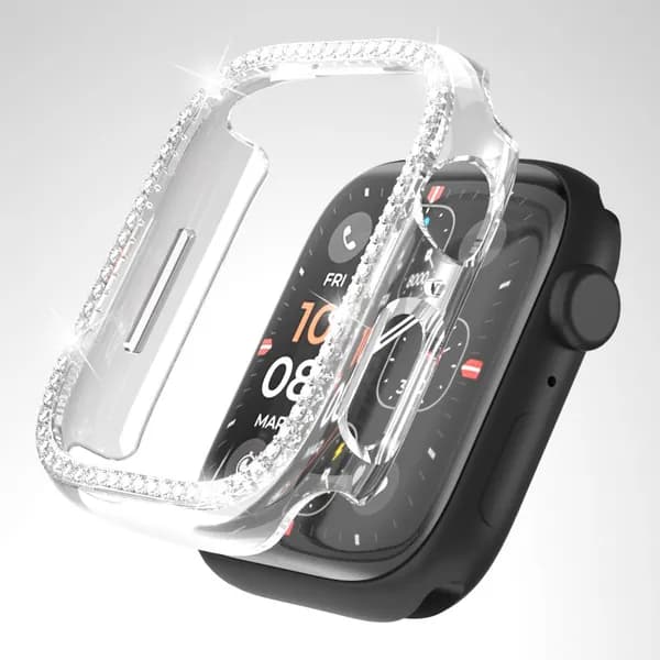 Защитный чехол для Apple Watch 40 мм 4/5/6/SE,Хрустальный бампер для часов