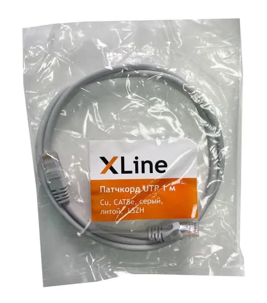 Интернет кабель X-line (патч корд, cat 5e, UTP) до 1000 Мбит/с, 1 метр