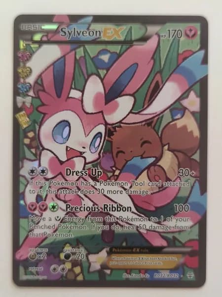 Портативные карты PKM P Настройка и прокси высококачественной фольги Sylveon-EX Generations#RC32