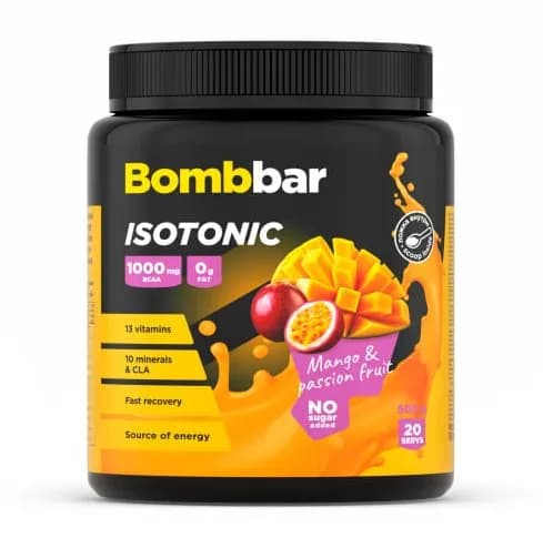 Изотоник BOMBBAR со вкусом "манго-маракуйя, 500 грамм