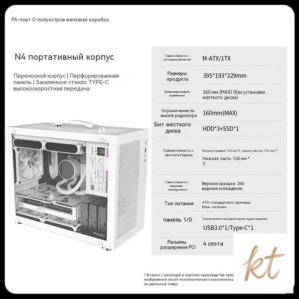 Компьютерный корпус N4, белый (N4-BATCH-001)