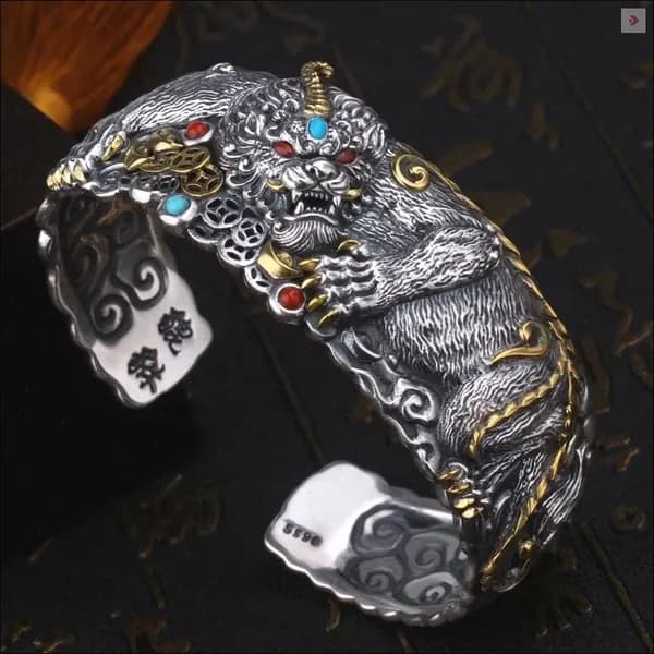 Винтажный браслет <Храбрый тигр
