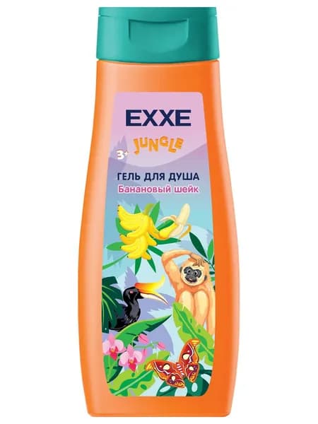 EXXE Джунгли 3+ Гель для душа Банановый шейк, 400мл