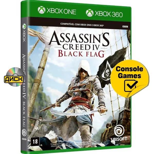 Игра Xbox 360/One Assassin's Creed IV: Черный Флаг (Black Flag). (XBox 360, Английская версия)