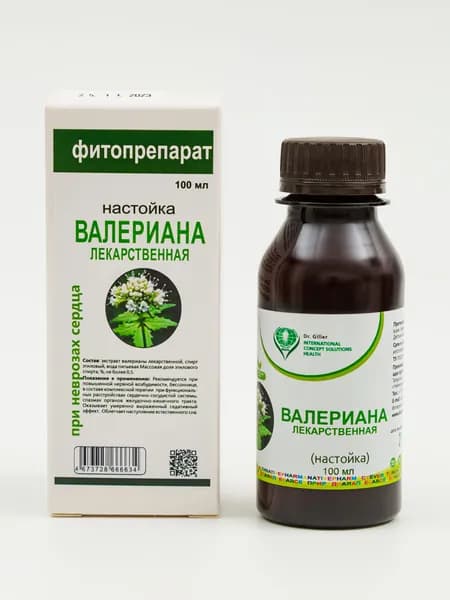 Настойка валерианы, при неврозах, бессоннице, стрессе, спазмах ЖКТ, 100 мл Dr.Giller