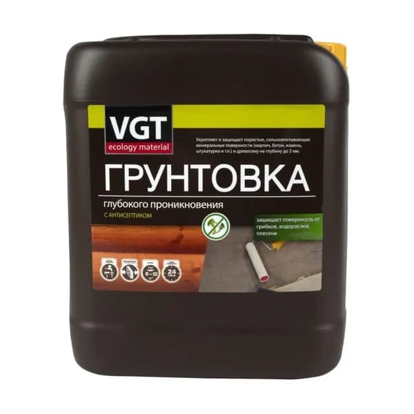 Грунтовка глубокого проникновения с антисептиком ВД-АК-0301 VGT (5кг)