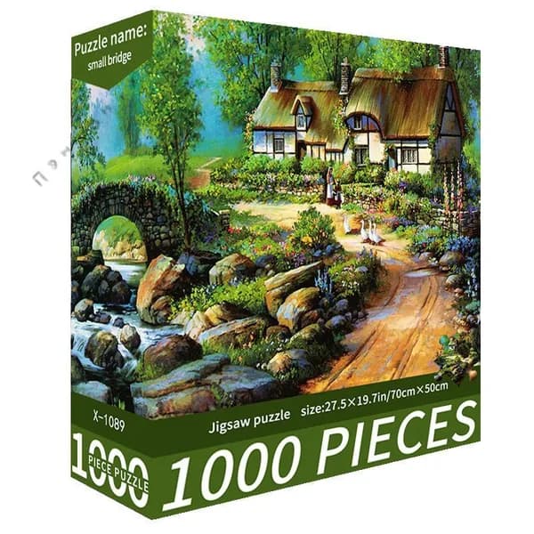 Пазл Маленький мост и текущая вода, 1000 деталей
