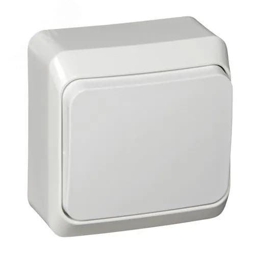 Schneider Electric BA10-004B ЭТЮД Переключатель одноклавишный наружный белый сх.6