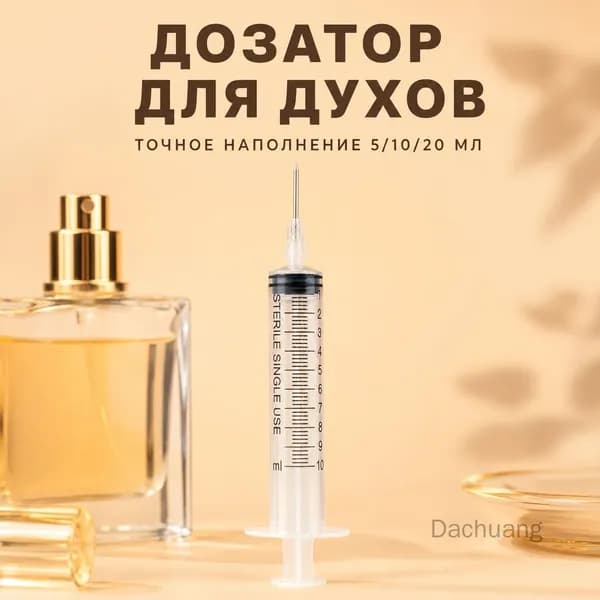 Духи дозатор шприц 20 мл короткий носик